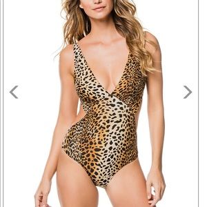 NWT Melissa Odabash Leopard One Piece